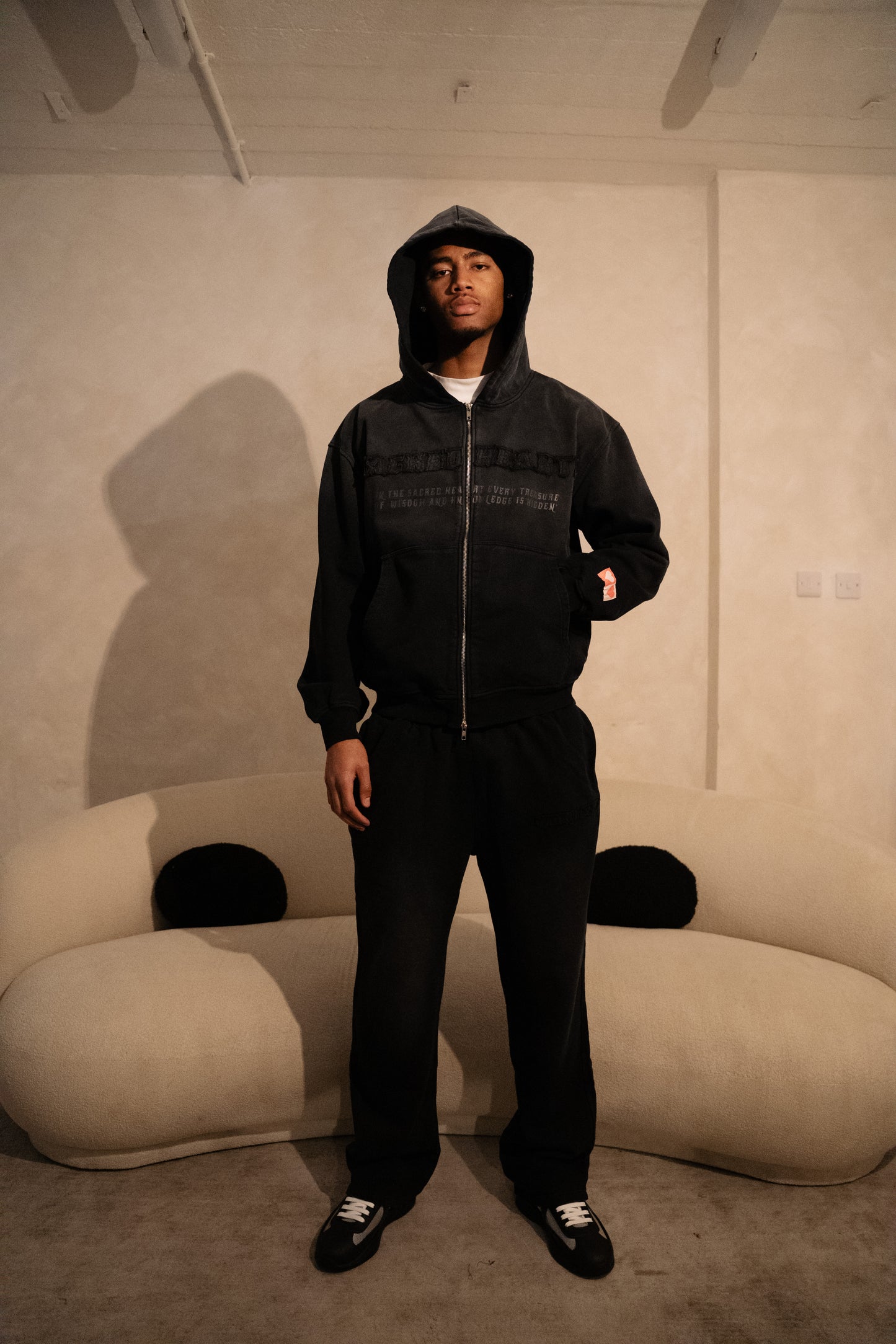 Acid black wash pants