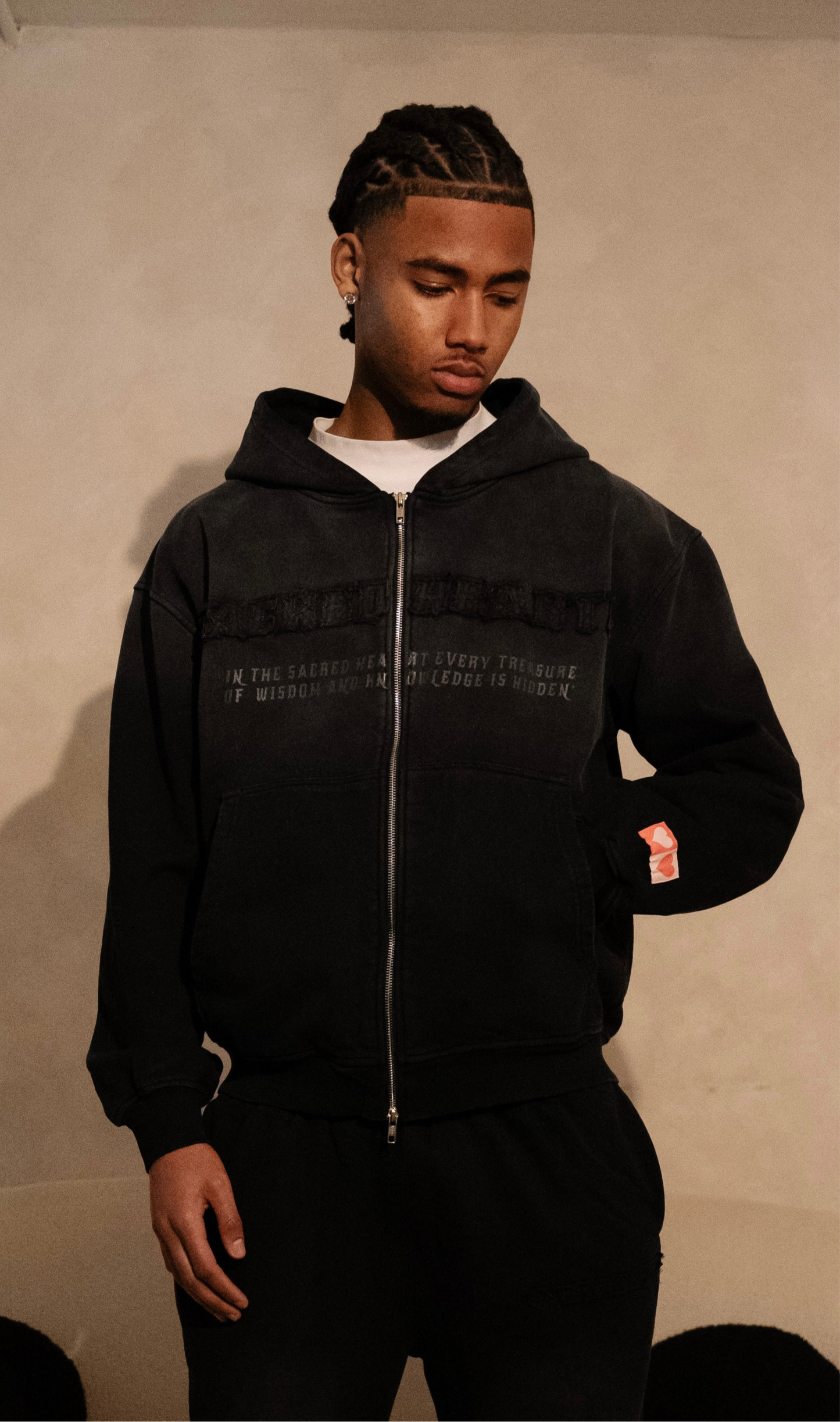 Acid black wash hoodie
